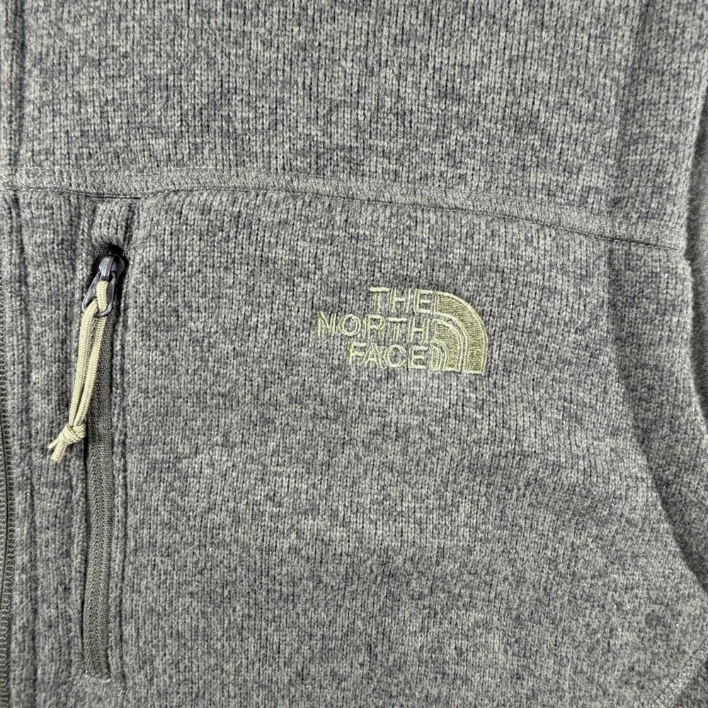 The North Face Mens XL Gordon Lyons Full Zip Fleece Vest Olive Green